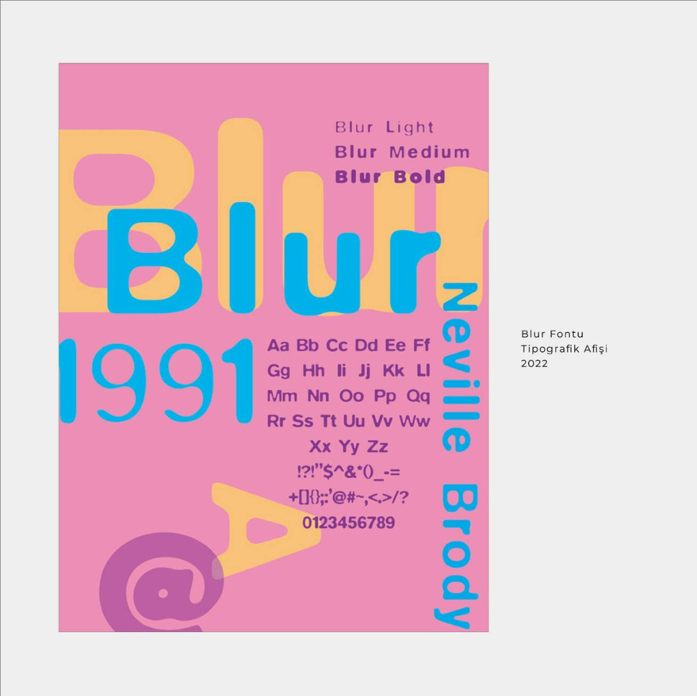 Blur Fontu & Stevie Wonder Tipografik Afişler